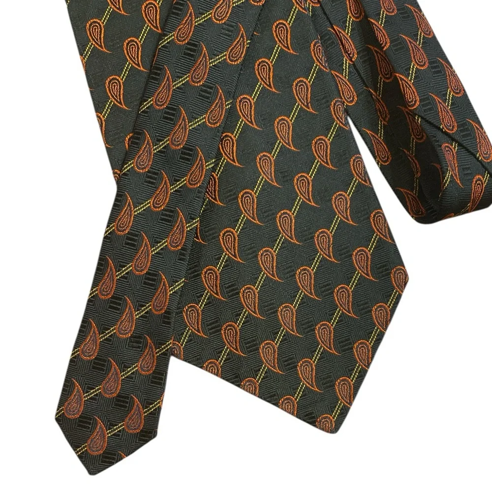 Vintage PROFILO STUDIO Silk Tie – Retro Paisley Pattern Tall– 4” x 64” (3/$25) - Picture 4 of 5